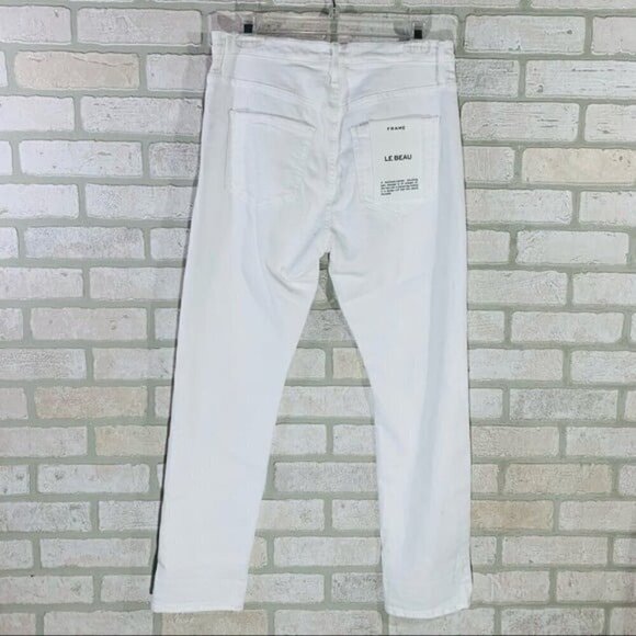 Frame NWT Le Beau Distressed High Rise Straight Leg Jeans Size 27 - Picture 12 of 12